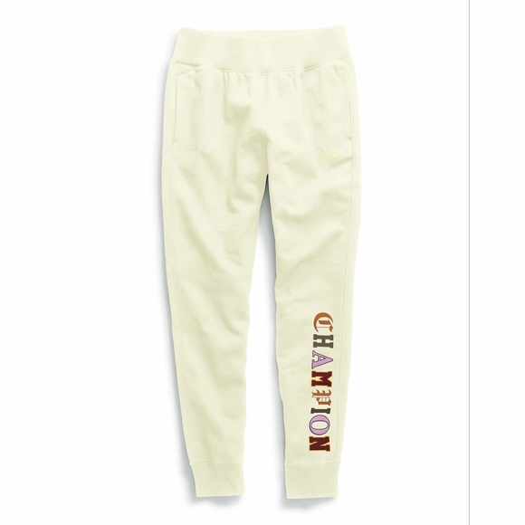 Champion Women's Off-White Joggers with Logo - Picture 3 of 7